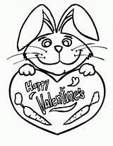 Coloring Valentine Valentines Pages Printable Kids Bunny Rabbit Color Drawing Print Sheets Man Printables Iron Animals Coloring4free 2021 Holiday Colouring sketch template