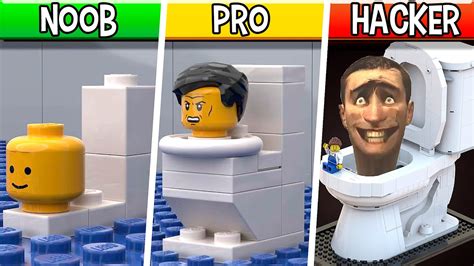 lego skibidi toilet noob pro hacker animation youtube
