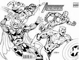 Marvel Coloring Pages Avengers Printable Everfreecoloring Superhero sketch template