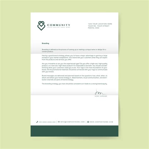 business letterhead sample design template   vectors clipart graphics vector art