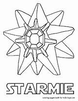 Coloring Pokemon Starmie Pages Star sketch template