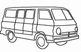 Van Outline Chevy Coloring Pages Early Dodge Template sketch template