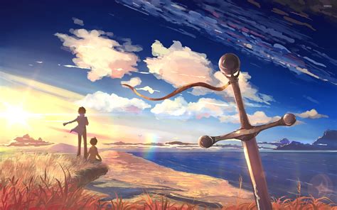 beautiful sunset   centimeters   wallpaper anime wallpapers