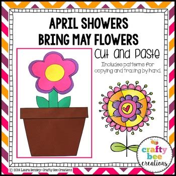 april showers bring  flowers craft  crafty bee creations tpt