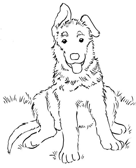 german shepherd puppy coloring page art starts