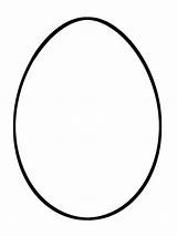 Egg Easter Template Blank Coloring Pages Simple Printable Outline Kids Templates Preschool Pattern sketch template