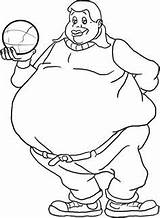 Fat Coloring Pages Albert Boy Man Drawing Holding Ball Person Kids Sheets Color Cartoon Big Boys Clip Netart Printable Cosby sketch template