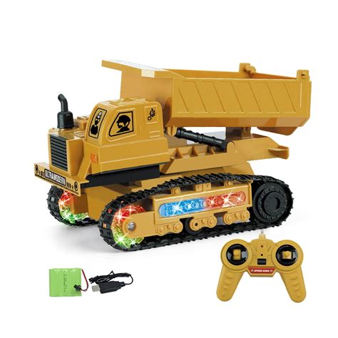rc excavator bulldozer dump truck toy  scale remote control construction toy bulldozer
