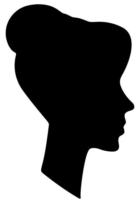 Onlinelabels Clip Art Female Profile Silhouette 3
