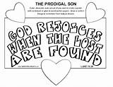 Prodigal Son Coloring School Sunday Bible Luke 15 Lesson Crafts Sheets Lessons Pages Word Preschool Kids Craft Printable Activities Drawing sketch template