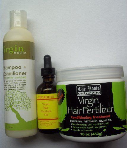 virgin hair fertilizer luxury hair care system shampoo conditioner oil   roots