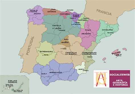 ciencias sociales educacion secundaria mapa politico espana