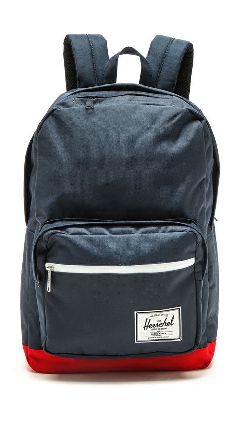 lyst herschel supply  pop quiz backpack navyred  blue