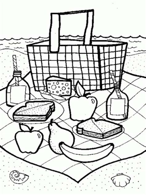 picnic coloring pages  getcoloringscom  printable colorings