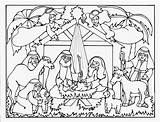 Nativity Coloring sketch template