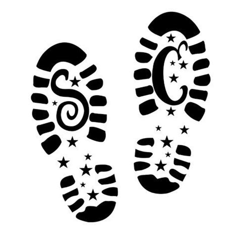 santas footprints stencil fabscraps