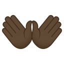 open hands emoji  dark skin tone meaning  pictures