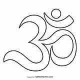Ohm Aum 123freevectors Hinduism Hindu Stained Vectors sketch template