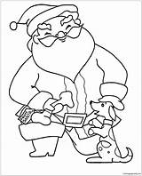 Bumps Pages Bone Gives Santa Christmas Template Coloring sketch template