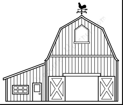 barn outline pictures clipartix