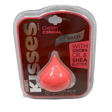 hershey s kisses cherry cordial lip balm with jojoba oil and shea