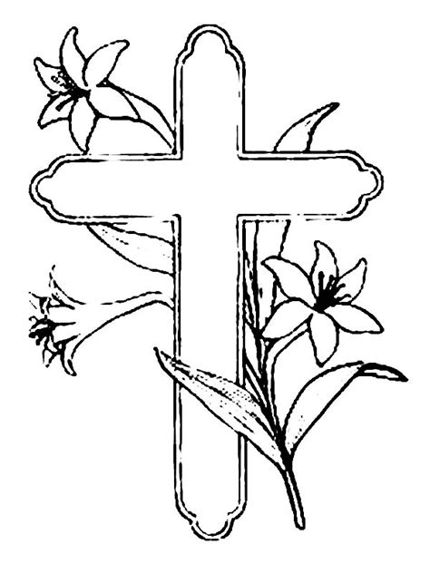 cross  beautiful flower coloring page coloring sun flower