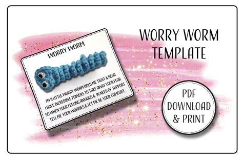 printable worry worm tags printable world holiday