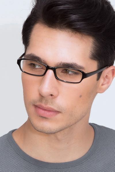 adept rectangle black frame eyeglasses eyebuydirect