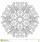 Snowflake Ornament Lace Coloring Round Pattern Books Preview sketch template