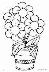 Coloring Flower Pages Kids Printable Spring Sheets sketch template