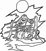 Halloween Coloring Moon Cliparts Super Favorites Add sketch template