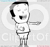 Laughing Boy Pointing Clipart Cartoon Outlined Coloring Vector Cory Thoman sketch template