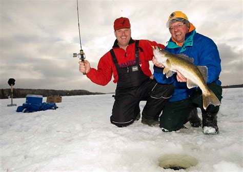 ice fishing  northern ontario algoma country