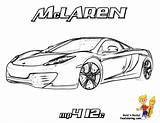 Coloring Mclaren Cars Fast Car Super Mp4 Pages 12c Kids Bugatti Yescoloring Mp Book Boys sketch template