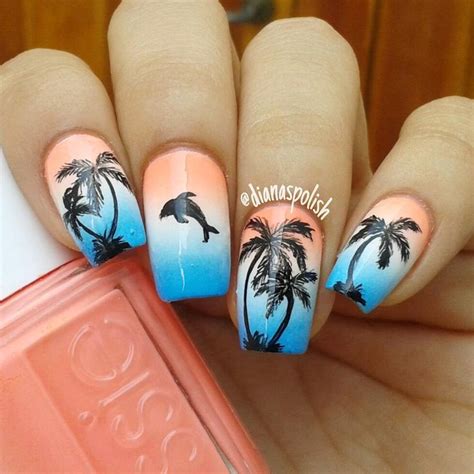 tropical nails      summer  check