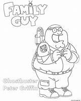 Coloring Guy Peter Family Pages Ghostbuster Printable sketch template