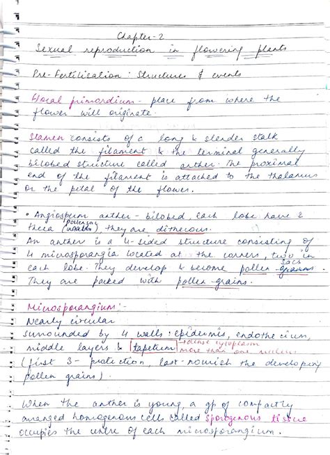 biology class  chapter   handwritten notes  shop