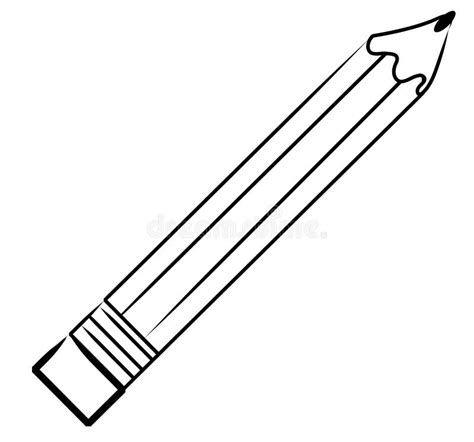 outline  pencil stock vector illustration  sharp