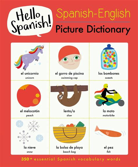 spanish english picture dictionary  languages