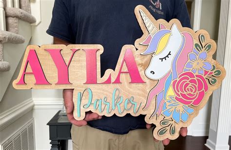 unicorn  sign custom wooden  sign nursery sign unicorn room