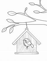 Coloring Birdhouse Pages Bird House Printable Museprintables Print Patterns Getcolorings Embroidery Getdrawings Color Choose Board Popular sketch template
