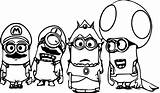 Mario Coloring Pages Super Minion Four Pngkey sketch template