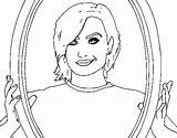 Lovato Demi Coloring Popstar Coloringcrew Pages sketch template