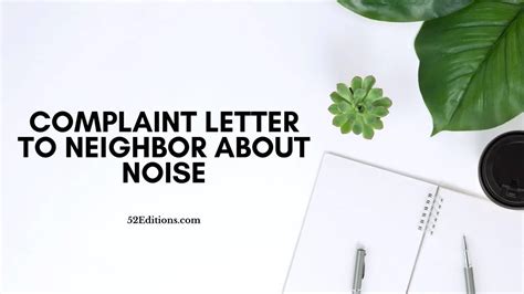complaint letter  neighbor  noise   letter templates