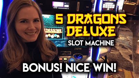 bonus win  dragons deluxe slot machine youtube