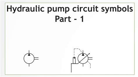 hydraulic pump circuit symbols youtube