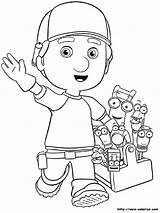 Handy Manny Coloring Pages Kids Simple Print Color sketch template