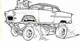 Coloring Pages Drawing Car Chevy Gasser Hot Cartoon S10 Drawings Rod Truck Custom Rods Cool Cars Colouring Sheets Artwork Sketch sketch template