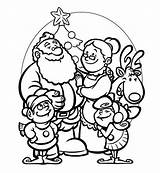 Christmas Coloring Family Celebrating Pages Santa Members Celebration Drawing Clauss Santas Choose Board People Getdrawings Coloringsky Getcolorings sketch template