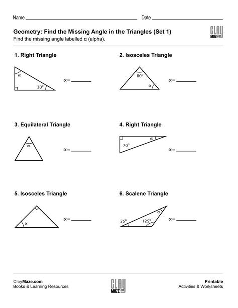 20 Find The Missing Angle Worksheet Printable Worksheet